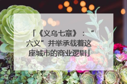 《义乌七章》：“六义”并举承载着这座城市的商业逻辑
