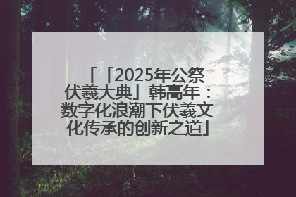 「2025年公祭伏羲大典」韩高年：数字化浪潮下伏羲文化传承的创新之道