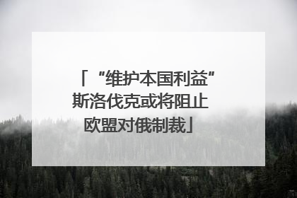 “维护本国利益” 斯洛伐克或将阻止欧盟对俄制裁