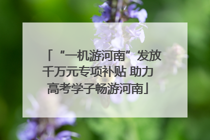 “一机游河南”发放千万元专项补贴 助力高考学子畅游河南