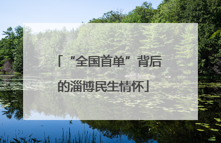 “全国首单”背后的淄博民生情怀
