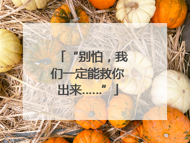 “别怕，我们一定能救你出来……”
