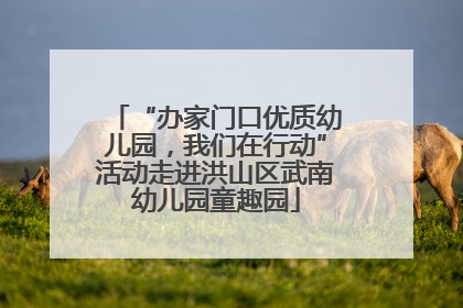 “办家门口优质幼儿园，我们在行动”活动走进洪山区武南幼儿园童趣园