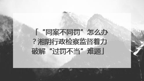 “同案不同罚”怎么办？湘阴行政检察监督着力破解“过罚不当”难题