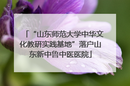 “山东师范大学中华文化教研实践基地”落户山东新中鲁中医医院