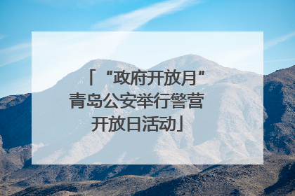 “政府开放月”青岛公安举行警营开放日活动