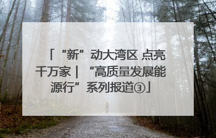 “新”动大湾区 点亮千万家｜“高质量发展能源行”系列报道③