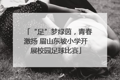 “足”梦绿茵，青春激扬 眉山东坡小学开展校园足球比赛