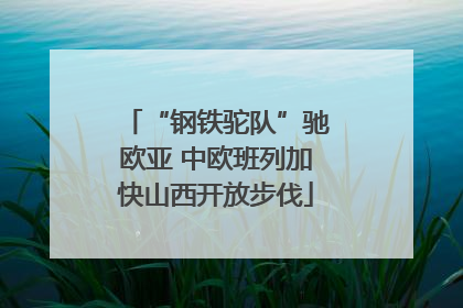 “钢铁驼队”驰欧亚 中欧班列加快山西开放步伐