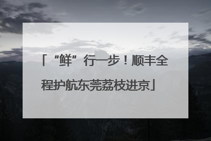 “鲜”行一步！顺丰全程护航东莞荔枝进京