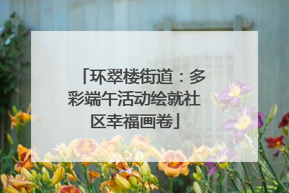 环翠楼街道：多彩端午活动绘就社区幸福画卷