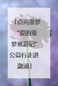 点亮童梦 “爱的童梦巡游记”公益行走进溆浦