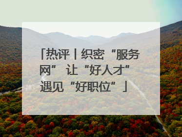 热评丨织密“服务网” 让“好人才”遇见“好职位”