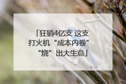 狂销4亿支 这支打火机“成本内卷”“烧”出大生意