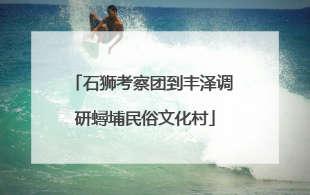 石狮考察团到丰泽调研蟳埔民俗文化村