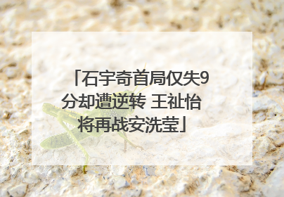 石宇奇首局仅失9分却遭逆转 王祉怡将再战安洗莹