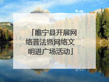 睢宁县开展网络普法暨网络文明进广场活动