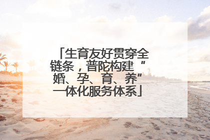 生育友好贯穿全链条，普陀构建“婚、孕、育、养”一体化服务体系