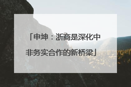 申坤：浙商是深化中非务实合作的新桥梁