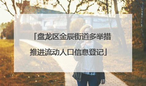 盘龙区金辰街道多举措推进流动人口信息登记