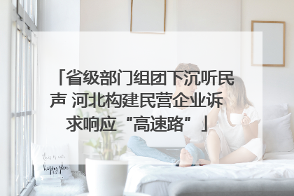省级部门组团下沉听民声 河北构建民营企业诉求响应“高速路”