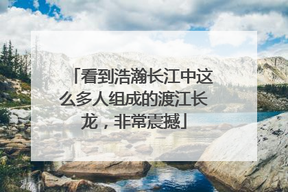 看到浩瀚长江中这么多人组成的渡江长龙，非常震撼