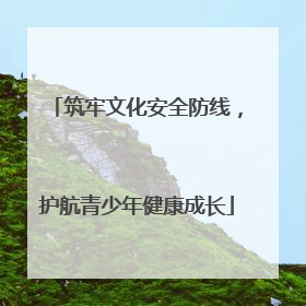 筑牢文化安全防线，护航青少年健康成长