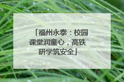 福州永泰：校园课堂润童心，高铁研学筑安全