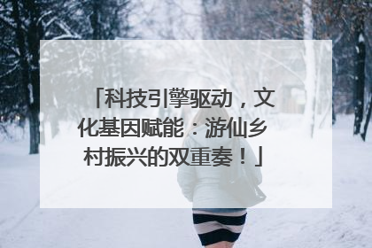 科技引擎驱动，文化基因赋能：游仙乡村振兴的双重奏！