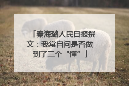 秦海璐人民日报撰文：我常自问是否做到了三个“懂”