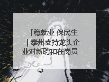 稳就业 保民生｜泰州支持龙头企业对新聘和在岗员工进行实训——到岗就能用 用了就见效