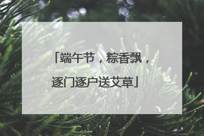 端午节，粽香飘，逐门逐户送艾草
