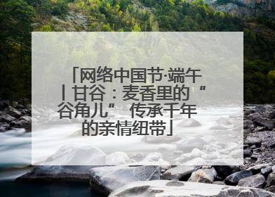 网络中国节·端午丨甘谷：麦香里的“谷角儿” 传承千年的亲情纽带