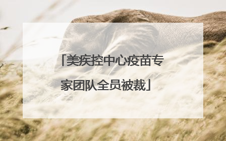 美疾控中心疫苗专家团队全员被裁