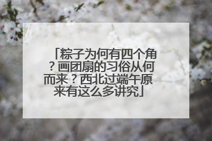 粽子为何有四个角？画团扇的习俗从何而来？西北过端午原来有这么多讲究