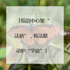 综治中心架“法桥”，检法联动护“学途”