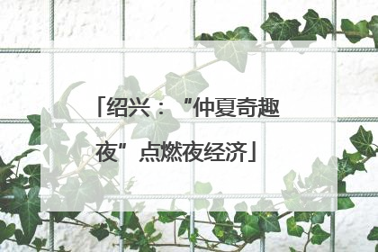 绍兴：“仲夏奇趣夜”点燃夜经济