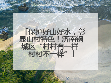 保护好山好水，彰显山村特色！济南钢城区“村村有一样 村村不一样”