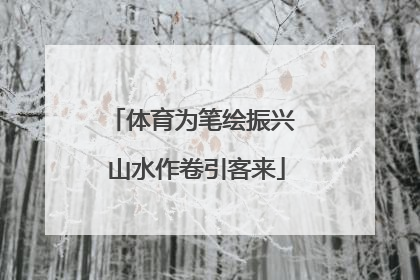 体育为笔绘振兴 山水作卷引客来