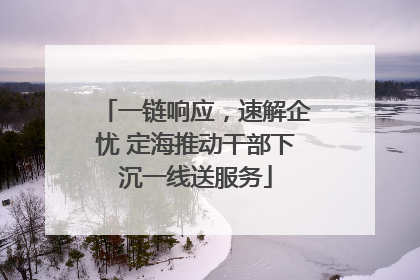 一链响应，速解企忧 定海推动干部下沉一线送服务