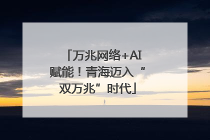 万兆网络+AI赋能！青海迈入“双万兆”时代