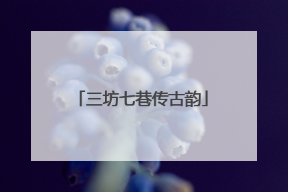 三坊七巷传古韵