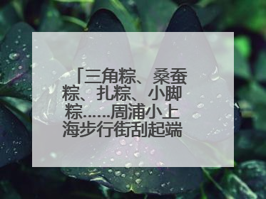 三角粽、桑蚕粽、扎粽、小脚粽……周浦小上海步行街刮起端午浓浓民俗风