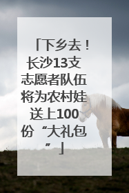 下乡去！长沙13支志愿者队伍将为农村娃送上100份“大礼包”