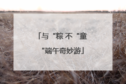 与“粽 不“童“端午奇妙游