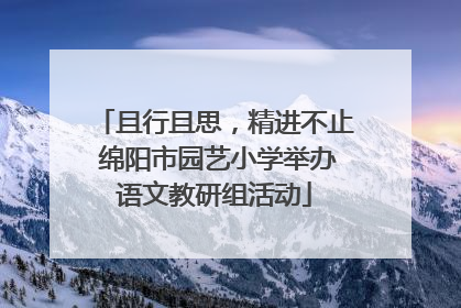且行且思，精进不止 绵阳市园艺小学举办语文教研组活动