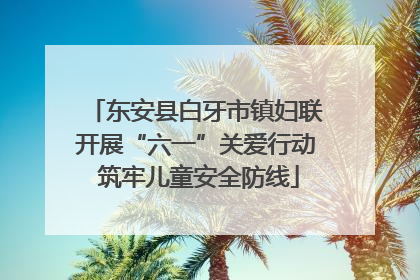 东安县白牙市镇妇联开展“六一”关爱行动 筑牢儿童安全防线