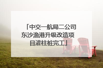 中交一航局二公司东沙渔港升级改造项目灌柱桩完工
