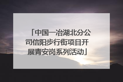 中国一冶湖北分公司信阳步行街项目开展青安岗系列活动