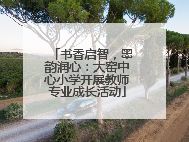 书香启智，墨韵润心：大窑中心小学开展教师专业成长活动